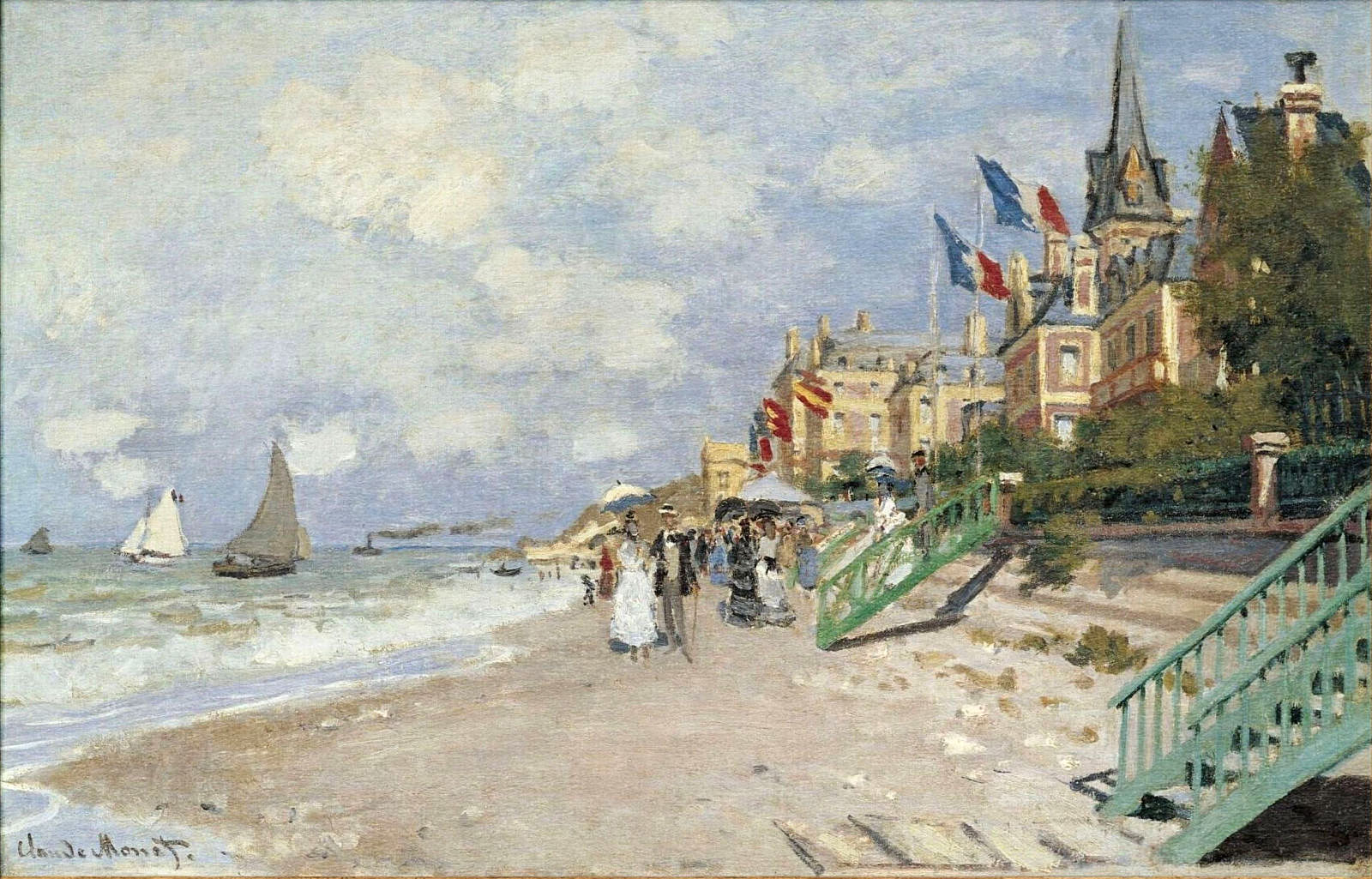 The Boardwalk on the Beach at Trouville 1870